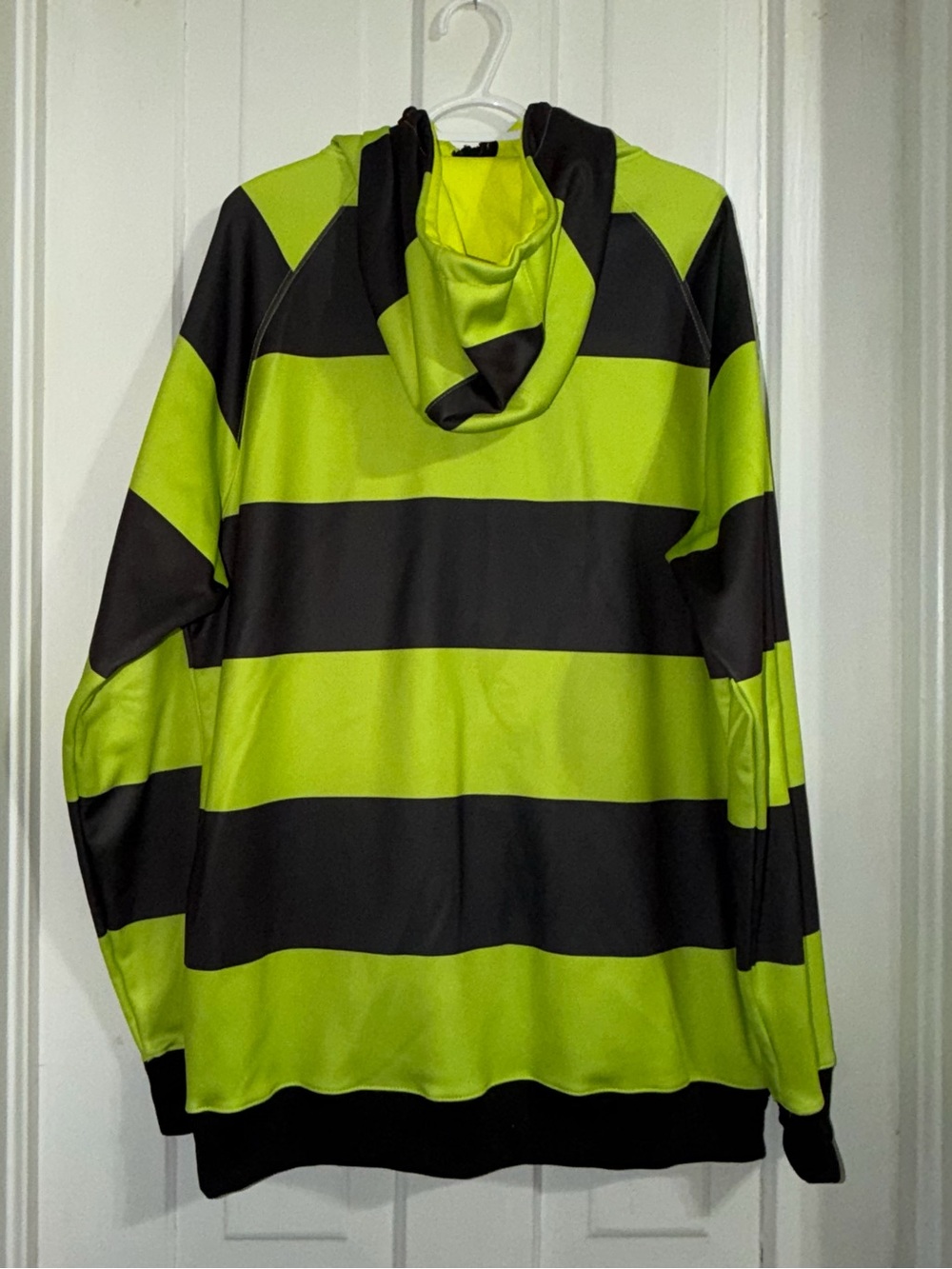 Neff High-Vis Neon Yellow and Black Logo Hoodie unisex 2X sweater - Picture 2 of 7
